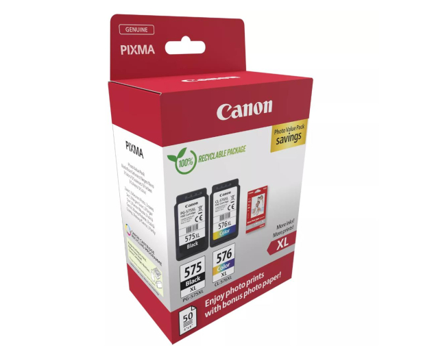 CANON Zestaw 2 tuszów PG-575XL + CL-576XL + papier foto 50 szt - 1227050 - zdjęcie 2
